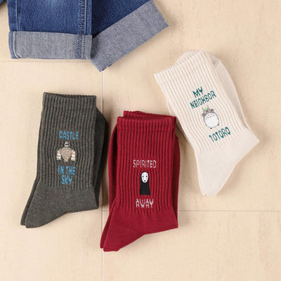 My Neighbor Totoro Socks - Logo - White - official product view 7