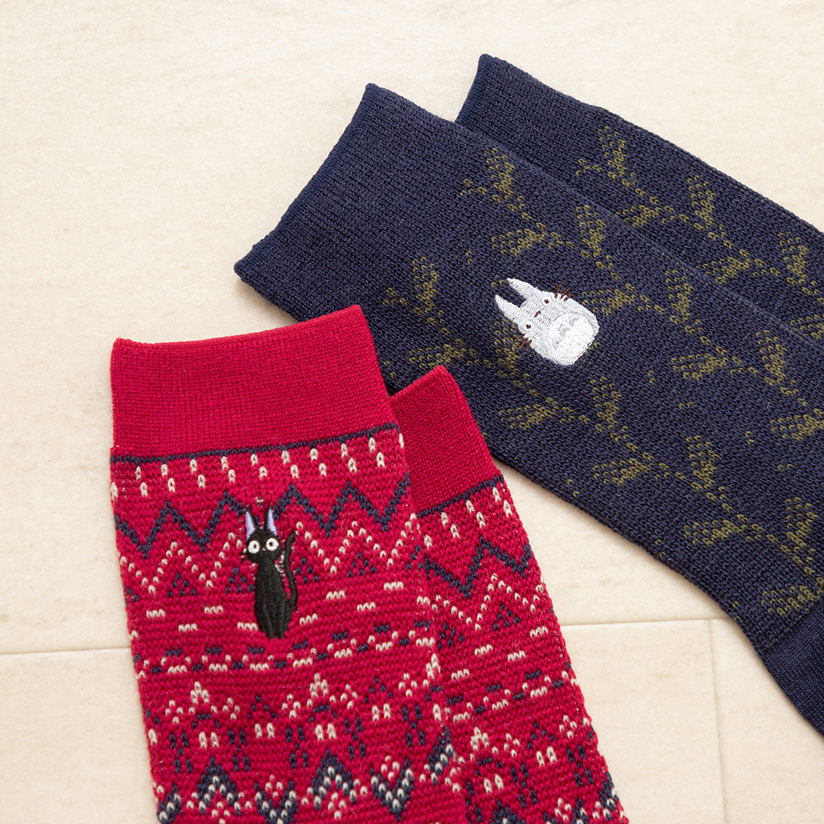 My Neighbor Totoro Socks - Totoro Knitted All-Over Pattern - official product view 7