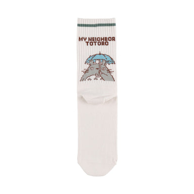My Neighbor Totoro Socks - Umbrella American Rib Crew - official product view 1