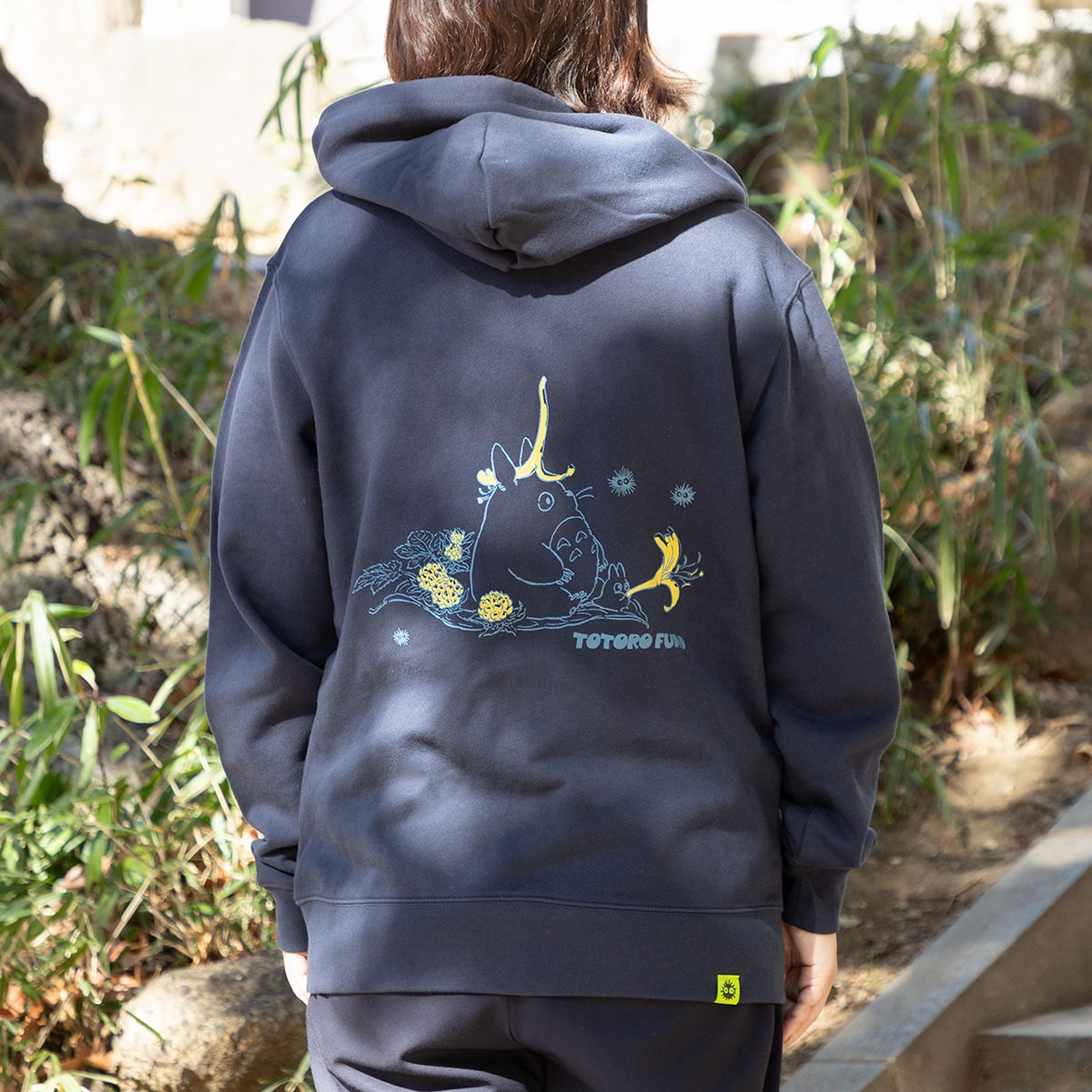 My Neighbor Totoro Totoro Fund Flower Hat Hoodie - Navy - official view 1