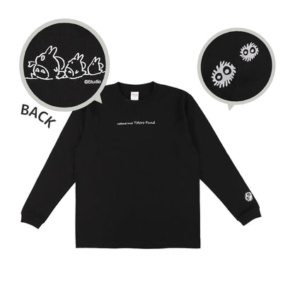My Neighbor Totoro Totoro Fund Furoshiki Totoro Long-Sleeve T-Shirt - Black - official view 1