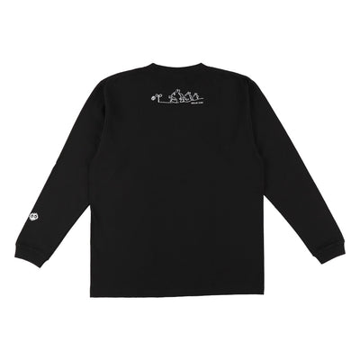 My Neighbor Totoro Totoro Fund Furoshiki Totoro Long-Sleeve T-Shirt - Black - official view 3