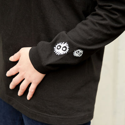 My Neighbor Totoro Totoro Fund Furoshiki Totoro Long-Sleeve T-Shirt - Black - official view 9