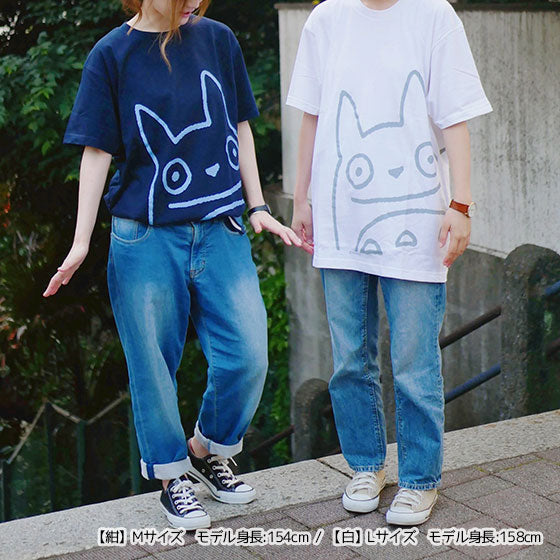 My Neighbor Totoro Totoro Fund Hello Totoro T-Shirt - White and Gray - official view 3