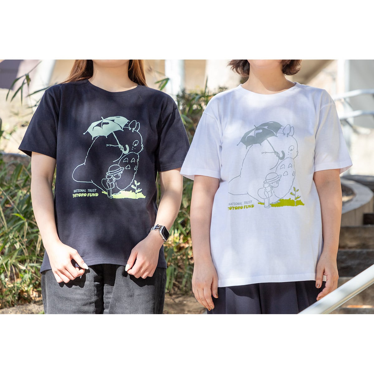 My Neighbor Totoro Totoro Fund Umbrella T-Shirt - Navy - official view 9