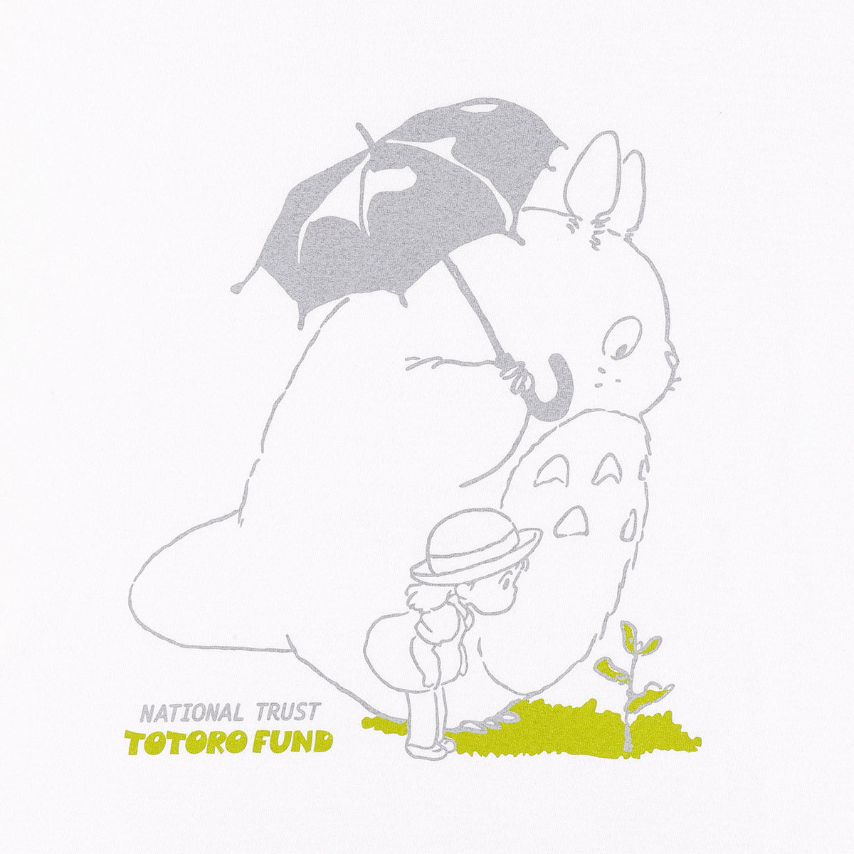 My Neighbor Totoro Totoro Fund Umbrella T-Shirt - White - official view 6