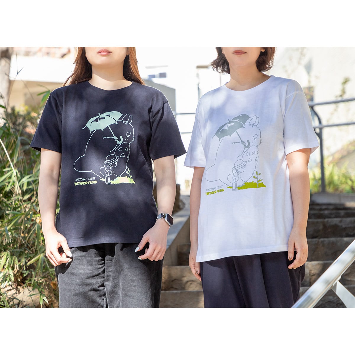 My Neighbor Totoro Totoro Fund Umbrella T-Shirt - White - official view 8