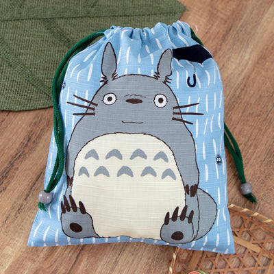 My Neighbor Totoro Totoro Pale Blue Drawstring Bag - official view 1