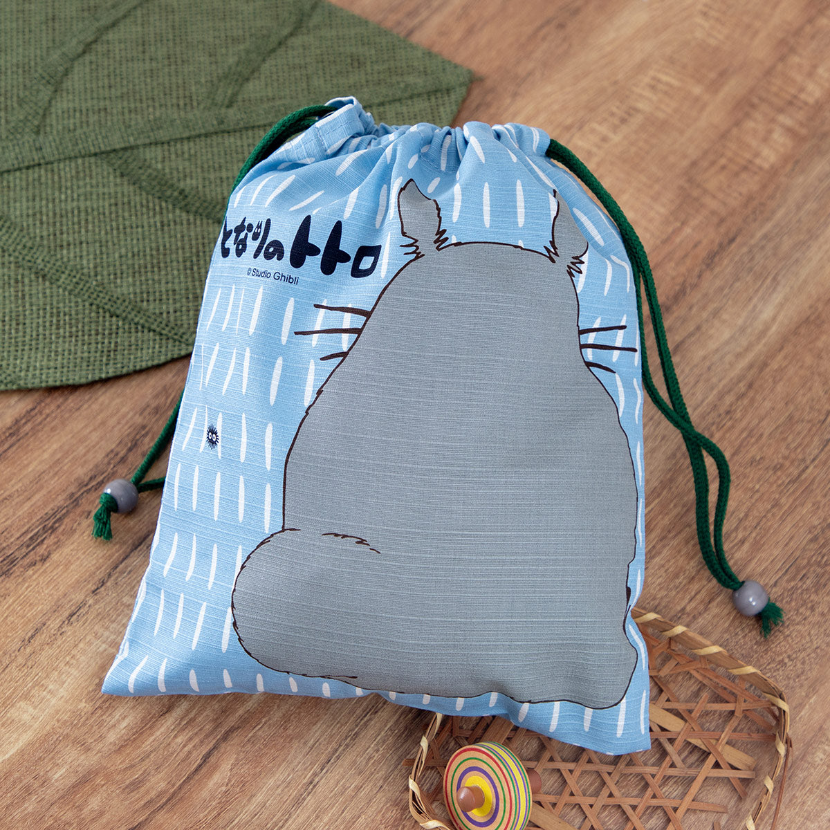 My Neighbor Totoro Totoro Pale Blue Drawstring Bag - official view 2
