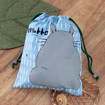 My Neighbor Totoro Totoro Pale Blue Drawstring Bag - official view 2