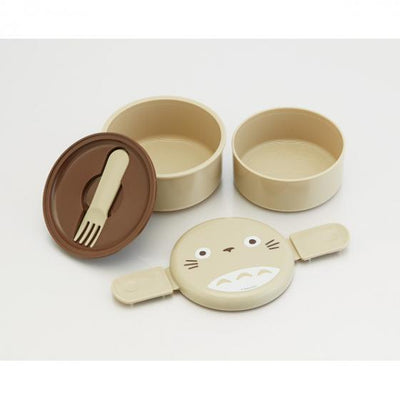 My Neighbor Totoro Two-Tier Round Lunch Box with Fork - official view 2