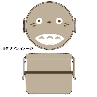 My Neighbor Totoro Two-Tier Round Lunch Box with Fork - official view 3