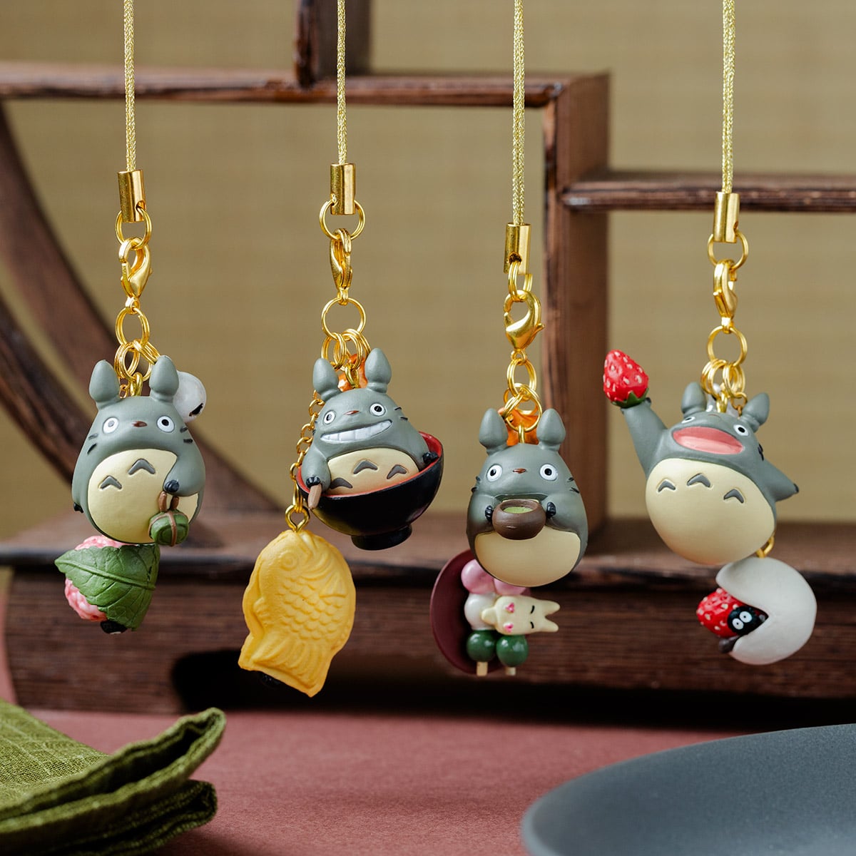 My Neighbor Totoro Wagashi Burarin Strawberry Daifuku Charm - official view 6