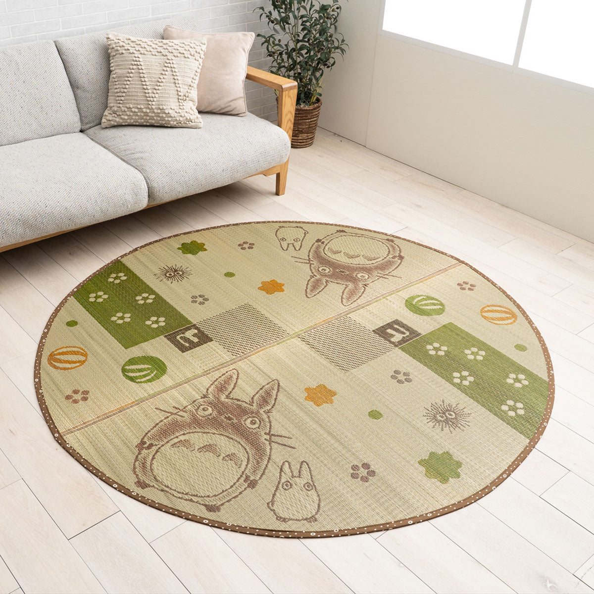 My Neighbor Totoro Wagokoro Igusa Round Rug - official view 1