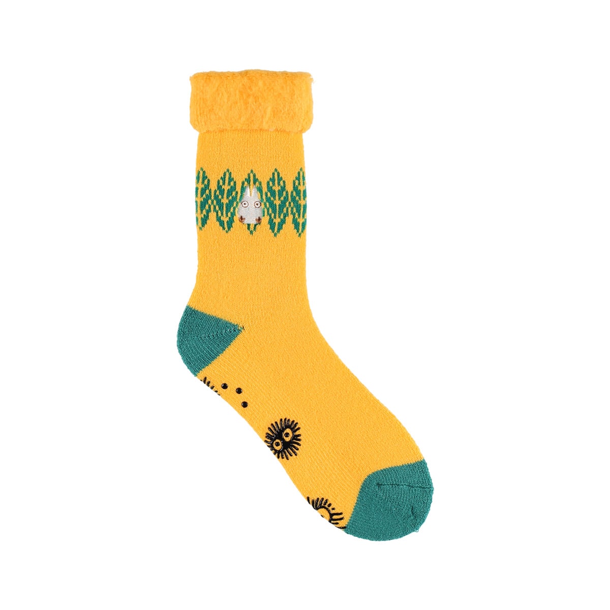 My Neighbor Totoro White Totoro Brushed-Lining Room Socks 23-25 cm - official view 1