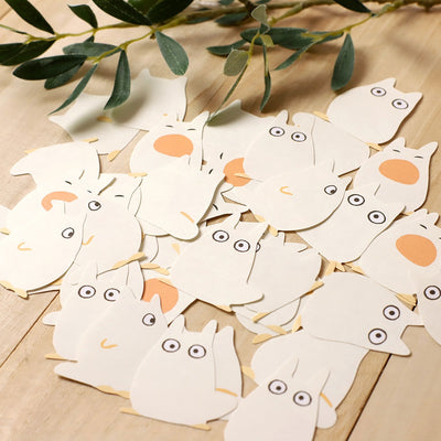 My Neighbor Totoro - White Totoro Flake Stickers (45 Pieces) - official view 2