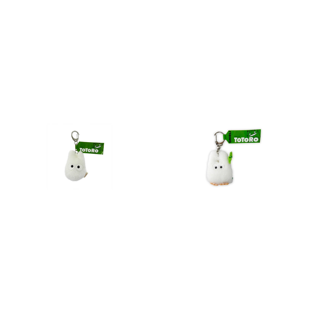 My Neighbor Totoro - White Totoro Plush Keychains (2 Types) - Complete Set, one of each listed model