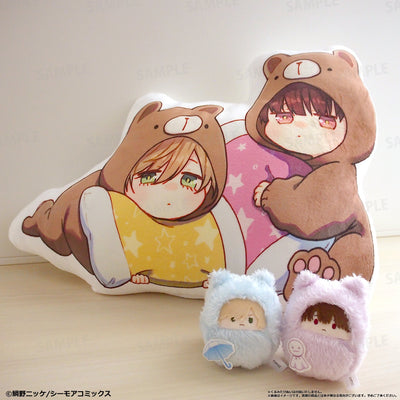 My Personal Weatherman Sleeping Bear cushion; small Kurumi plush shown for scale and sold separately