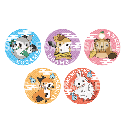 Odekake Kozame - Trading Badge Yokai Pretend - Complete Box (5 Designs) - official image 2