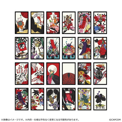 Okami 20th Anniversary Sakura Hanafuda Flake Stickers — pack A — all 24 sticker designs