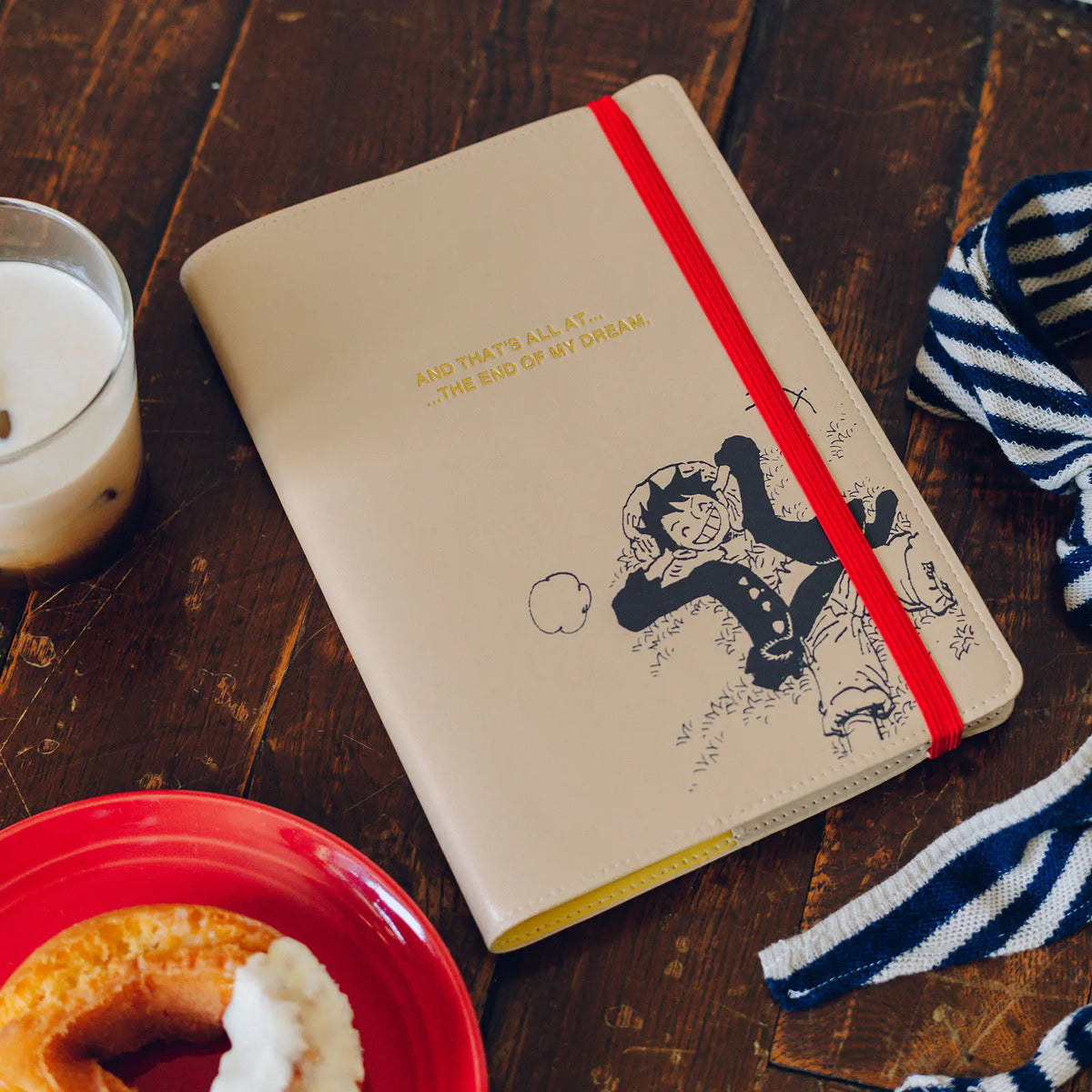 One Piece A5 - Luffy's Dream Sand Beige Planner Cover - official lifestyle view 5