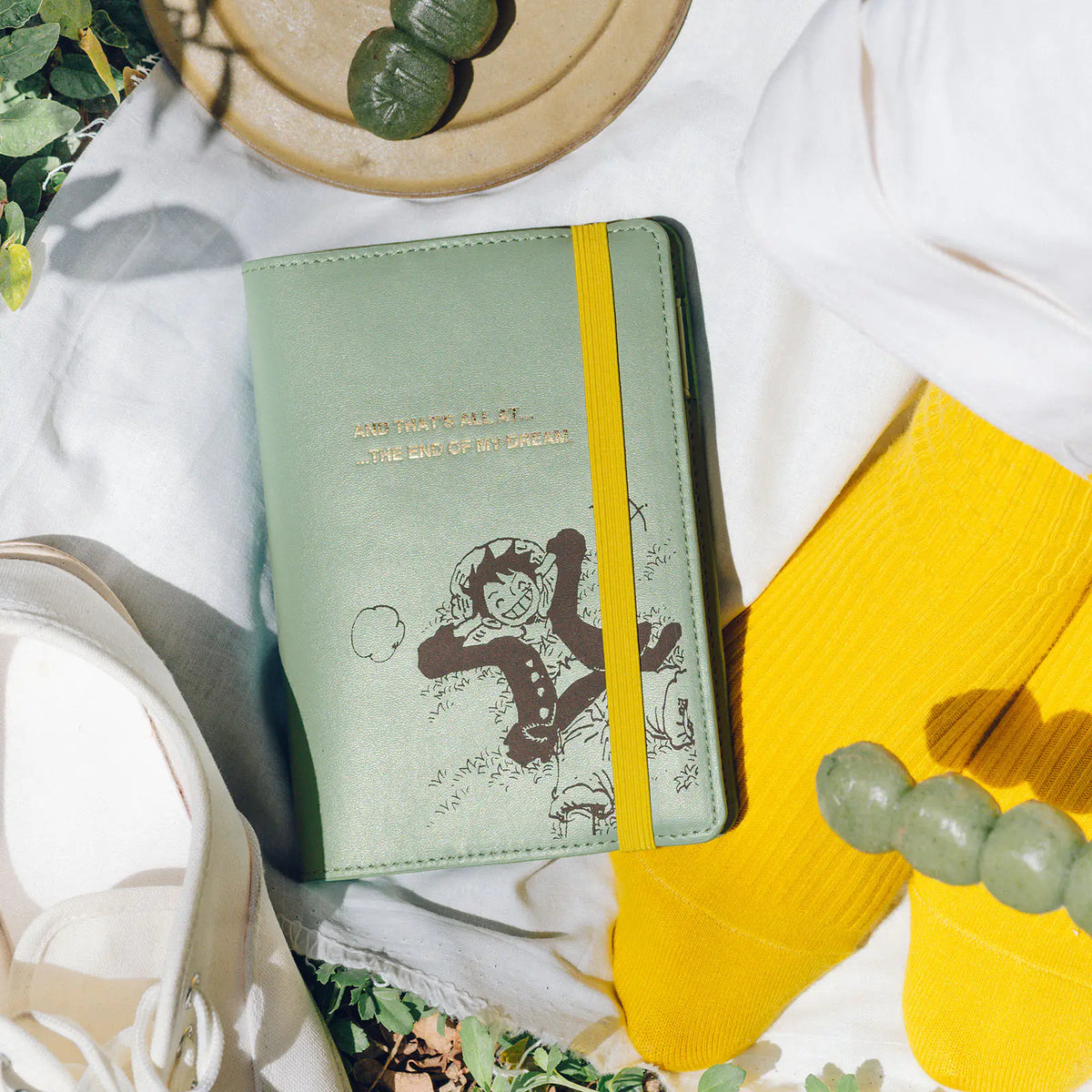 One Piece A6 - Luffy's Dream Mint Green Planner Cover - official lifestyle view 5