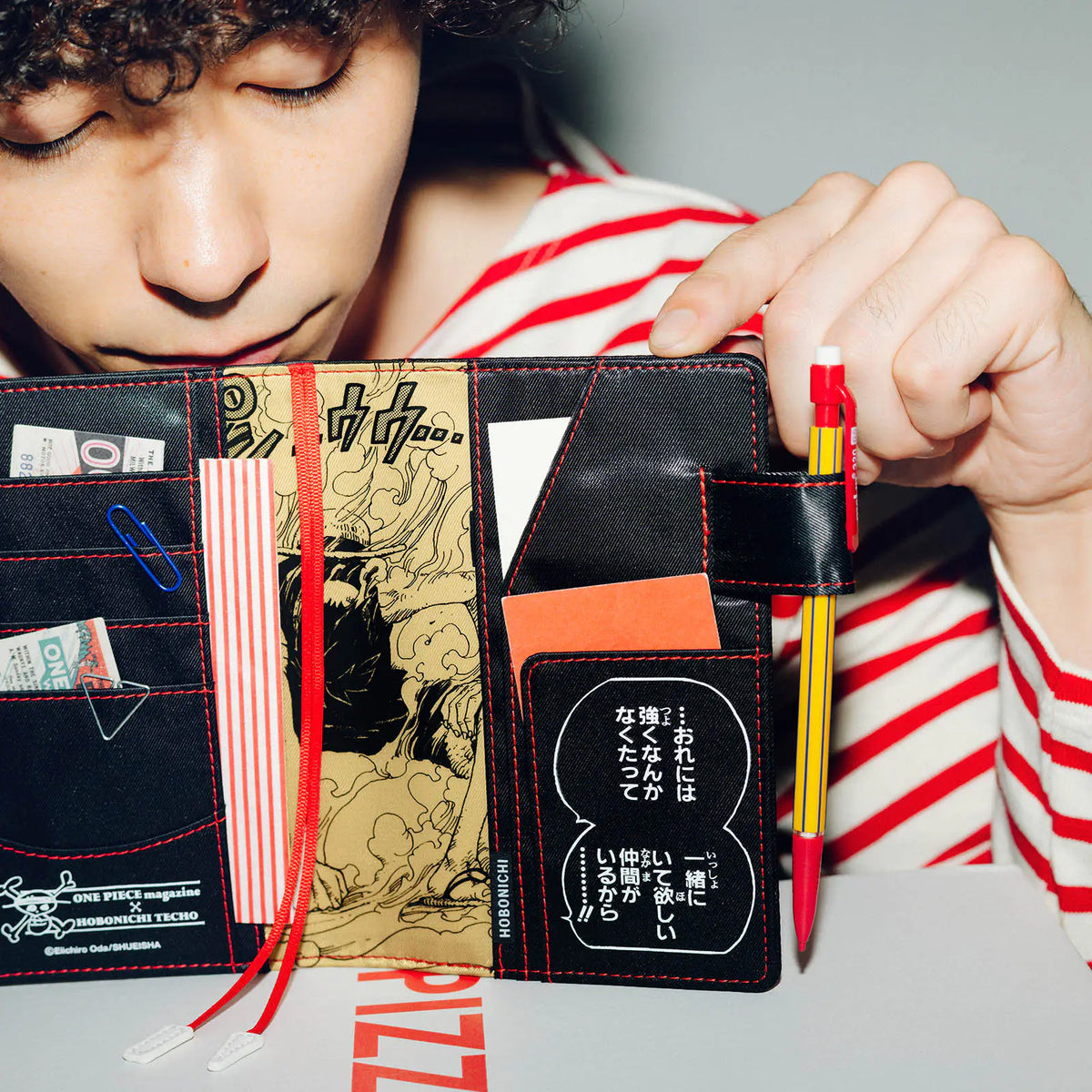 One Piece A6 - Straw Hat Luffy Black Planner Cover - official lifestyle view 7
