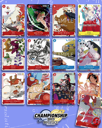 ONE PIECE PROMO CARD GAME CHAMPIONSHIP 2023 FINAL TOURNAMENT OFFICIAL EVENTS CARD BATTLE WIN PRIZE SOUVENIRS