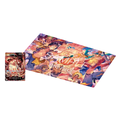 One Piece Card Game Official Playmat & Card Set - Flame-Flame Fruit Battle Edition - Product Overview