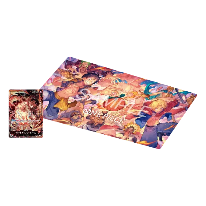 One Piece Card Game Official Playmat & Card Set - Flame-Flame Fruit Battle Edition - Product Overview