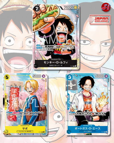 One Piece Card Game - Saikyo Jump Limited Exclusive - Luffy - Ace - Sabo - The Strongest 3 Brothers Pack - Special Set 3Pcs