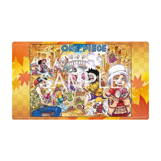 One Piece Official Playmat Limited Edition Vol.6 full autumn-themed illustration
