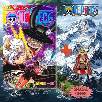[Special Bundle] One Piece - One Piece 115 Jump Comics + Elbaph Stained Glass Style Metal Keychain Luffy
