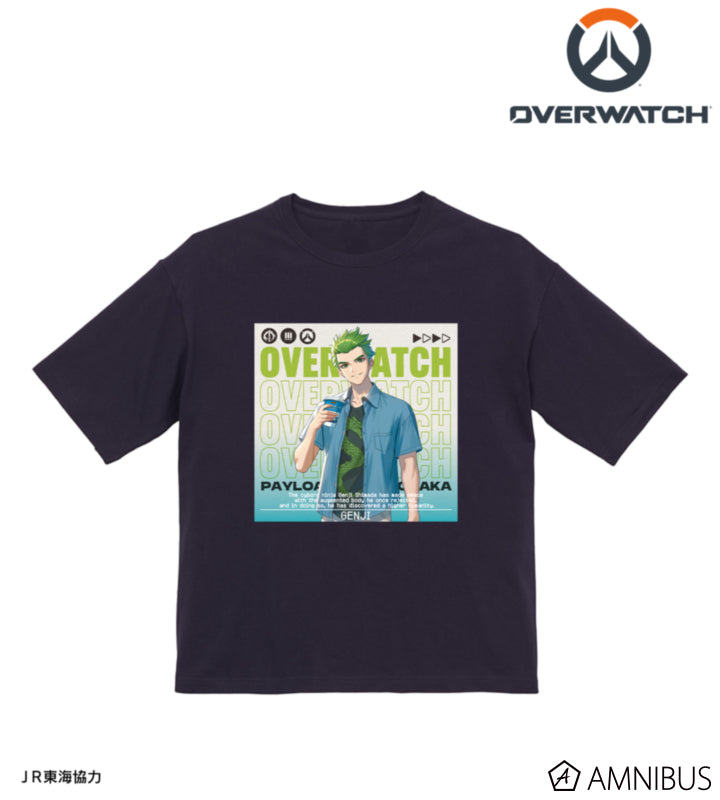 Overwatch 2 Genji Travel Ver. BIG Silhouette T-Shirt - official product view 1