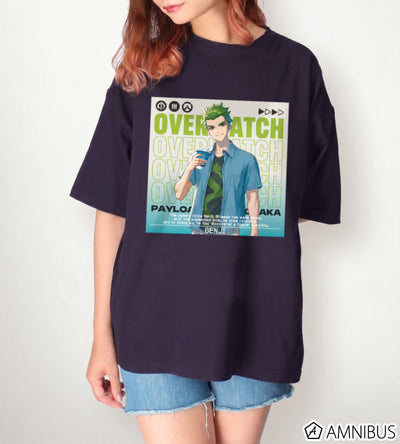 Overwatch 2 Genji Travel Ver. BIG Silhouette T-Shirt - official product view 4