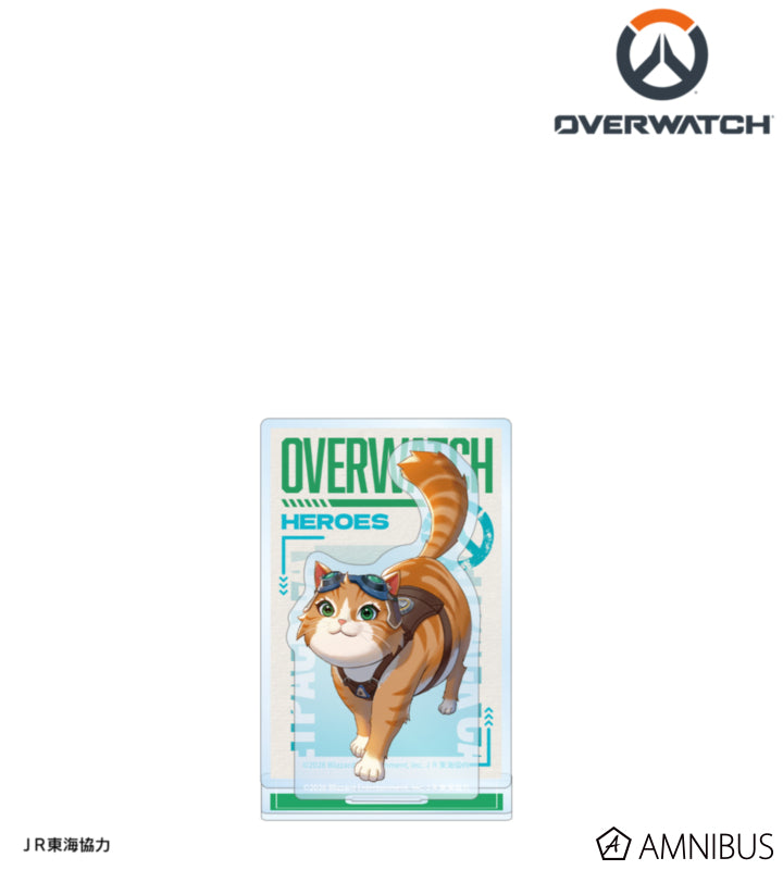 Overwatch 2 Jetpack Cat Travel Ver. BIG Acrylic Stand - official product view 1