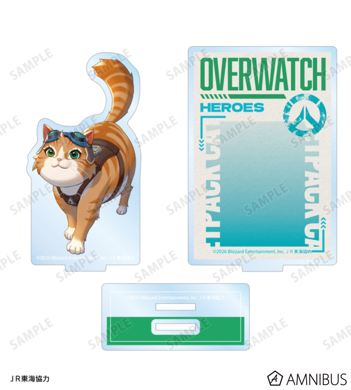 Overwatch 2 Jetpack Cat Travel Ver. BIG Acrylic Stand - official product view 2