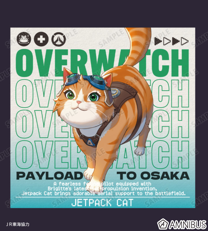 Overwatch 2 Jetpack Cat Travel Ver. BIG Silhouette T-Shirt - official product view 2