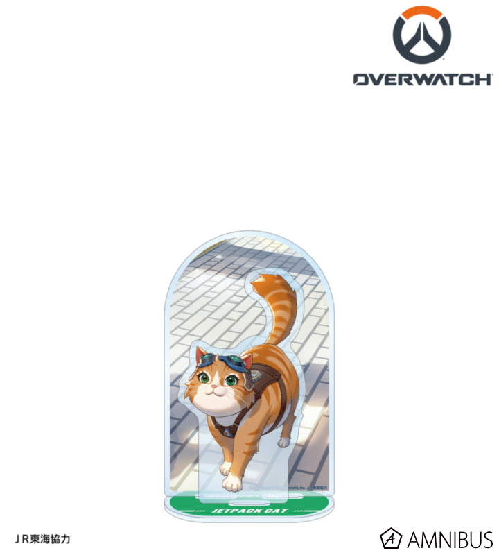 Overwatch 2 Jetpack Cat Travel Ver. Extra-Large Acrylic Stand - official product view 1