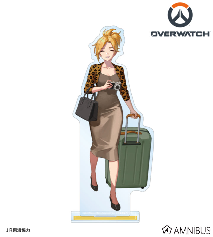 Overwatch 2 Mercy Travel Ver. BIG Acrylic Stand - official product view 1