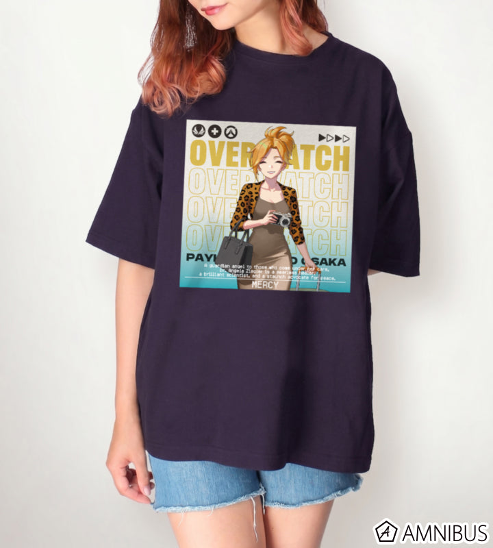 Mercy Travel Ver. BIG Silhouette T-Shirt | Overwatch 2 | JumpIchiban