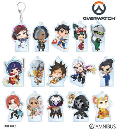 Overwatch 2 Osaka Ver. Chibi Trading Acrylic Keychains Complete Set Of 15 Types - complete collection overview