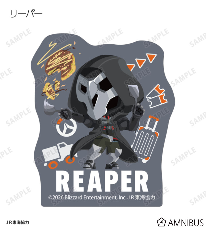 Overwatch 2 Osaka Ver. Chibi Trading Mini Die-Cut Stickers Complete Set Of 15 Types - official product view 15