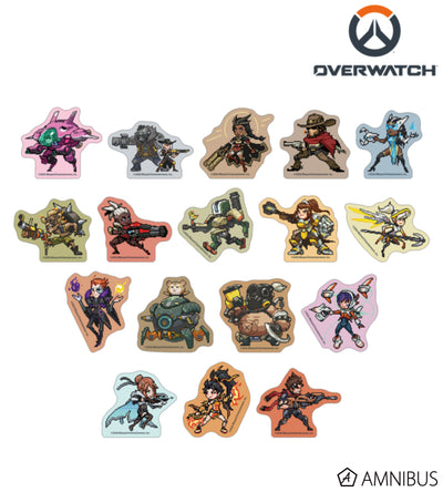 Overwatch 2 Pixel Art Mini Die-Cut Stickers Ver. A Complete Set Of 17 Types - complete collection overview