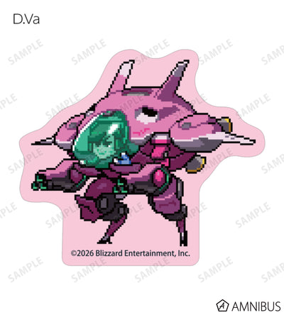 Overwatch 2 Pixel Art Mini Die-Cut Stickers Ver. A Complete Set Of 17 Types - official product view 2