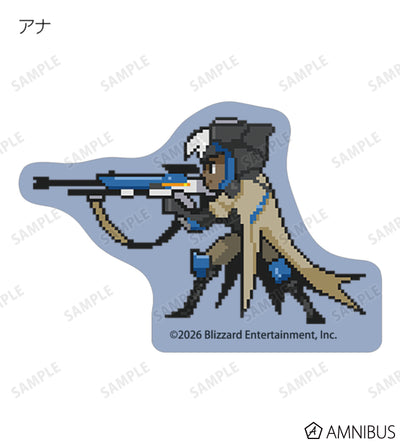 Overwatch 2 Pixel Art Mini Die-Cut Stickers Ver. B Complete Set Of 17 Types - official product view 2