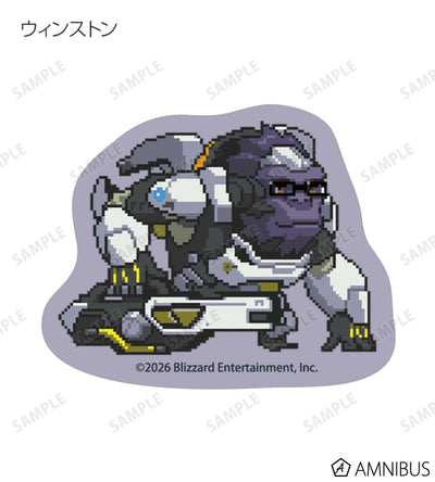 Overwatch 2 Pixel Art Mini Die-Cut Stickers Ver. B Complete Set Of 17 Types - official product view 4