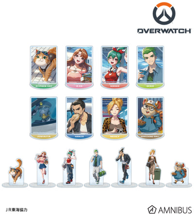Overwatch 2 Travel Ver. Trading Acrylic Stands Complete Set Of 15 Types - complete collection overview