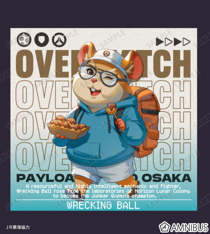 Overwatch 2 Wrecking Ball Travel Ver. BIG Silhouette T-Shirt - official product view 2