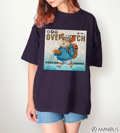 Overwatch 2 Wrecking Ball Travel Ver. BIG Silhouette T-Shirt - official product view 4